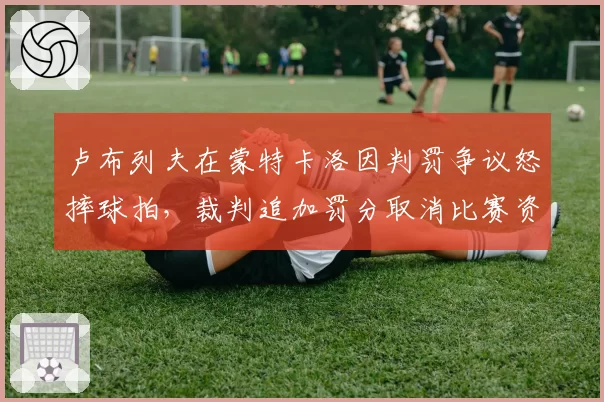 卢布列夫在蒙特卡洛因判罚争议怒摔球拍，裁判追加罚分取消比赛资格